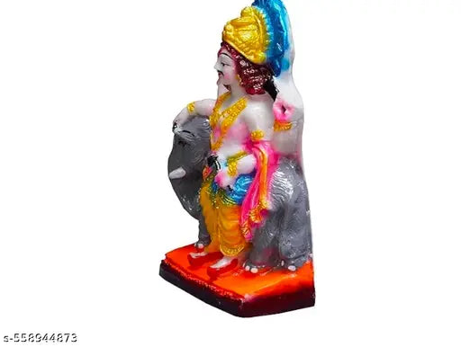 Hand Crafted Vishwakarma ji Murti Idol for Home Temple, Shop, Workshop Puja -Multicolor (6 inch)