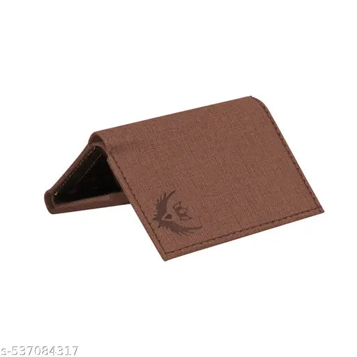 LORENZ Men's Trifold Wallet, Brown Textured Fabric, 6 Card Slots, 2 Currency Compartments, 2 Secret Pockets, ID Window | WL-98