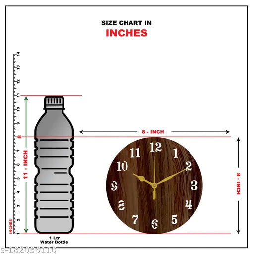 Wall Clock-058 Wenge 25x25cm