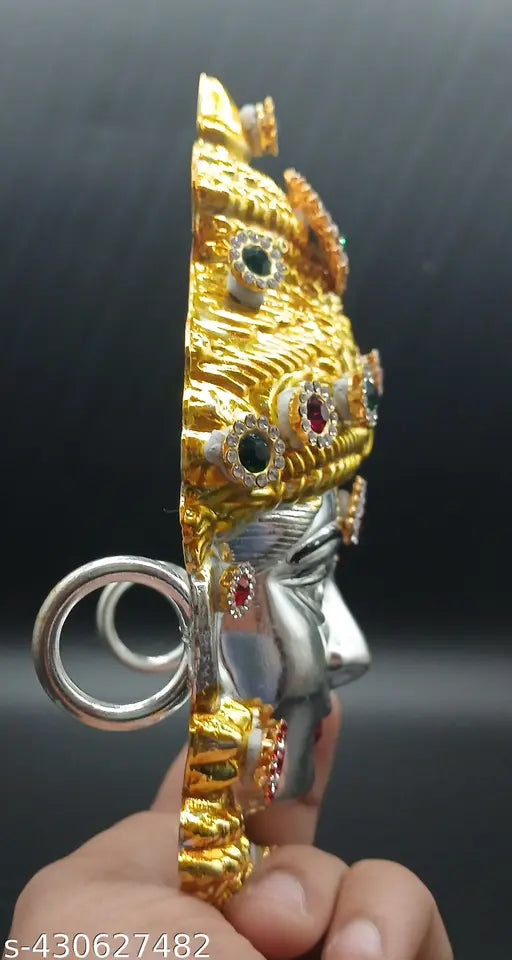 German Silver Lakshmi Face With Jewelry Decoration