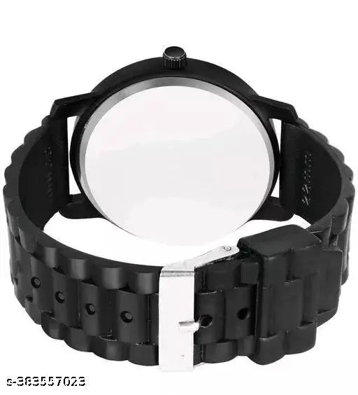 Analog Watch With Bracelet Combo For Men & Boys Watch Black Color New Model
