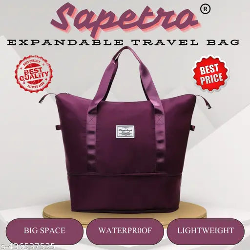 Large Capacity Folding Travel Bag, Waterproof lightweight, Designer bag handbag for ladies Luggage duffle Bags, Carry on Luggage with Fixed Strap, Foldable Bag, fashion everyday ladies handbag