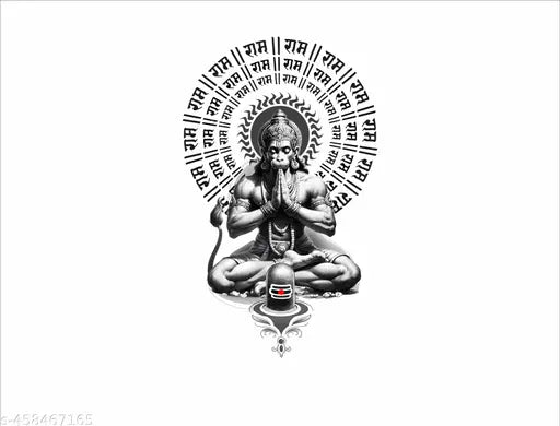 Artistic Decal Lord Hanuman ji  Wall Sticker for Living Room, Bedroom, Kids Room, Big size sticker, 3D sticker