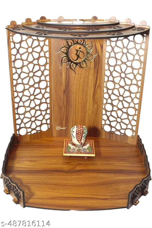 SH Mangal Wooden (16 inches Height) pooja temple for Home and office | temple for home and office decor