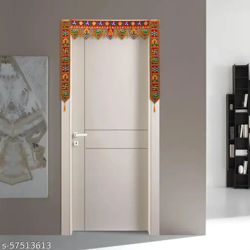 YOURSTY Velvet Bandarwal & Traditional Door Hanging for Home Decoration with Sakh Wedding Decoration