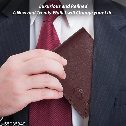 TnW Men's Artificial Leather Wallet with 7 Detachable Card Holder