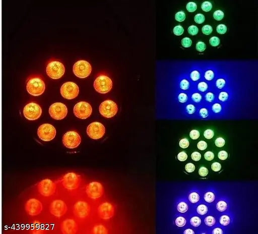 BHUMI 12 Led - DJ Light with Remote Control | UV 6 in1 Color Uplightning Lights | Party Disco Light for Home Party,Birthday Party,Wedding,Disco Show,Diwali 1
