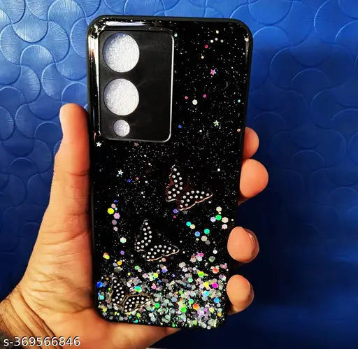 RADHIKA-FANCY MOBILE CASE FOR VIVO Y17S 4G NEW MODAL 2023 , Non Moving Glitter Cover for Girls & Women Soft TPU Shockproof Anti Scratch Drop Protection Cover