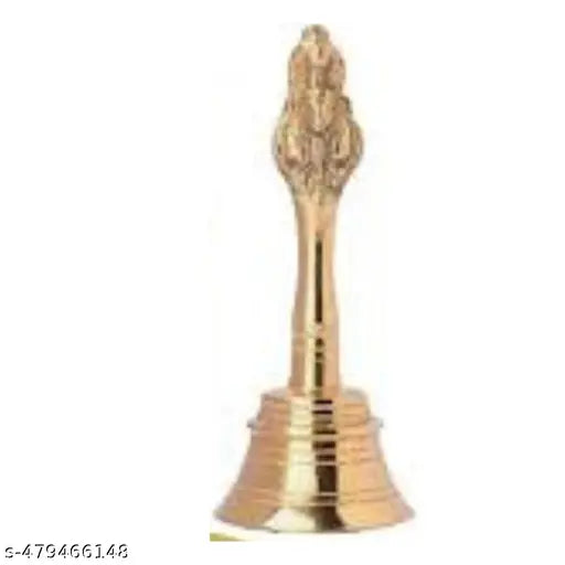 NAVYAKSH vedanshstore Brass Panch Deepak ( Diya ) With Bell ( Ghanti ) and Lutiya ( kalas ) for Home and Office Temple Brass Table Diya Set  (Height: 2.75 inch) WITH FREE BRAHMKUND GANGAJALI (60ML)