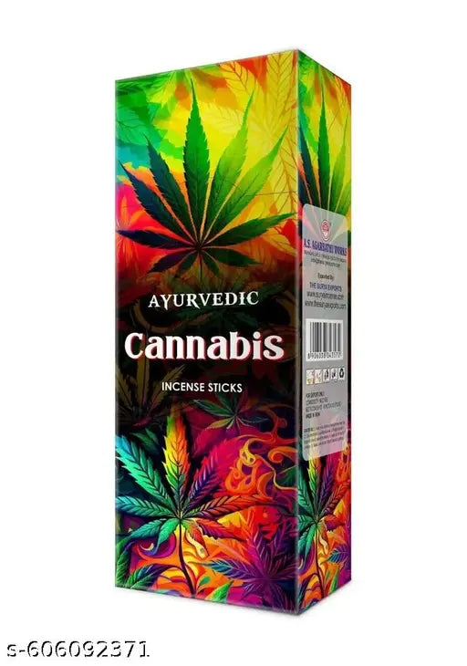 Ayurvedic Cannabis Incense Sticks Natural Fragrance Masala Agarbatti  For Positivity & Pooja Purpose Pack Of 120 Sticks