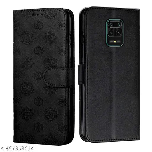Innovex® Flip Cover for Redmi Note 9 Pro Max | Back Cover Case for Redmi Note 9 Pro Max - Classy Black