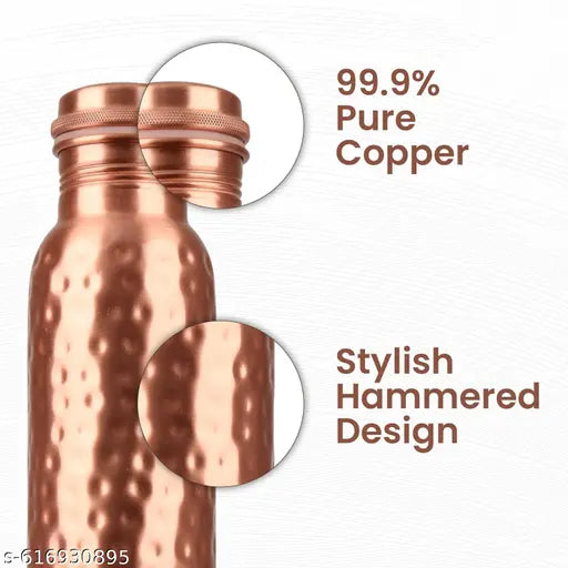 Copper bottle with Dimond cut design