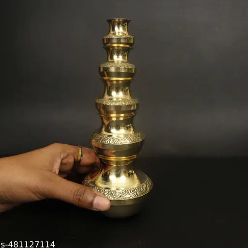 Putrika Brass Kubera Kudam Set of 5|Gubera Panai Set|Matki Set of 5|Kalash Set|Lakshmi Kuberar Lucky Pot|kuberar panai for Pooja/Home Decor [Weight: 275gm Height: 7.5inch]