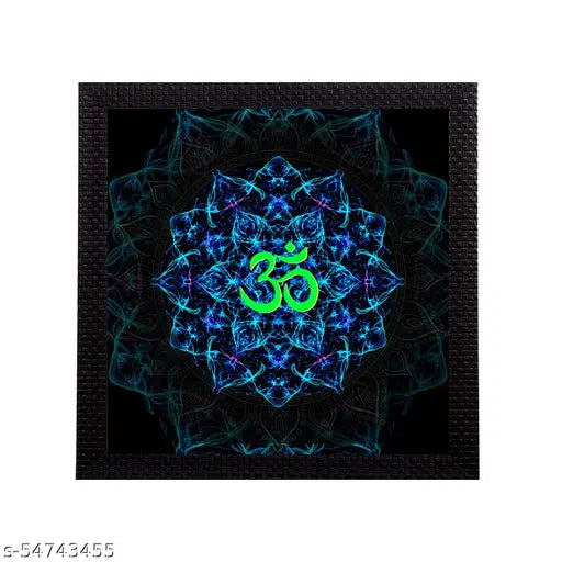 H'Decor Om Symbol Satin Matt Textured UV Art Painting