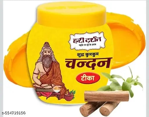 Hari Darshan Chandan Tika Combo | Pure Sandalwood | Chandan Kesar | Ashtagandha | Kumkum Roli | White Tilak | Natural Chandan Powder for Pooja & Havan | Spiritual & Traditional Use | Pack of 5