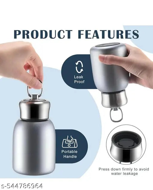 mini woter bottle hot and cold 280ml copper silver colour tharmass travel and home school uss