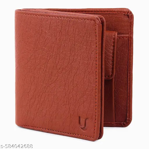 UMDA Men’s Stylish Two-Fold Faux Leather Wallet | Premium Textured Wallet with Coin Pocket, Multiple Card Holder Slots & Gift Box