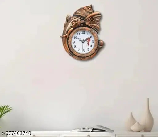 KUDIWAL CREATIONS COPPER GANESH JI WELL CLOCK