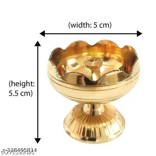 Brass Akhand Jyot| Decorative Brass Oil Lamp | Brass Table Diya Brass (Pack of 2) Table Diya Set