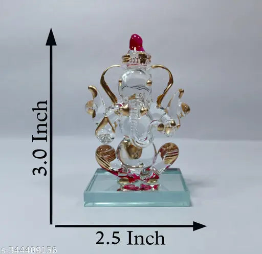 HANDMADE GANESH JI SHOWPIECE STATUE IN GLASS