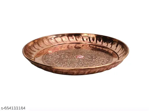 Copper Puja Plate / Pooja Thali – 7 Inch (1 Piece)