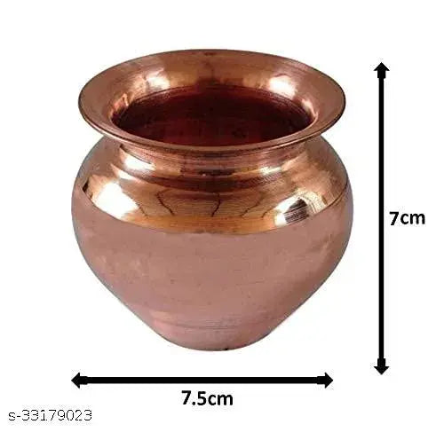 A&S Ventures Copper Kalash With Lord Shiva Shivling For Jalabhishek, Home Puja