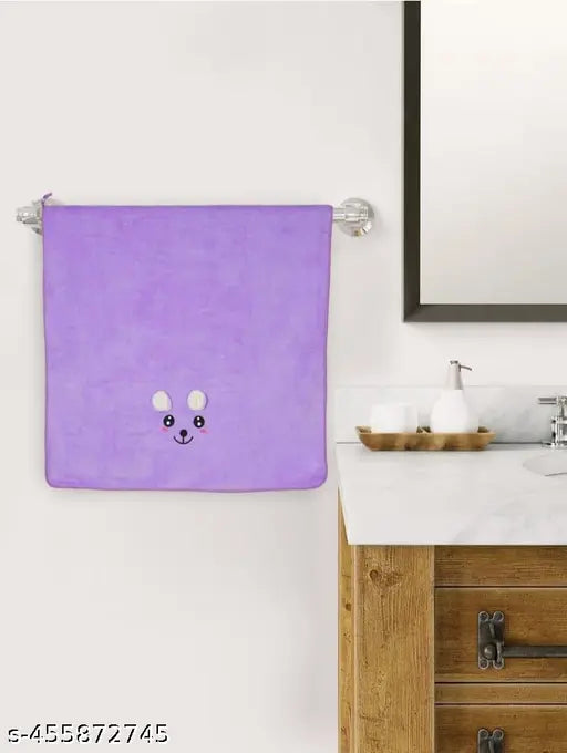 Rabbit Kids Bath Towels Super Soft And Best For Babies Sensitive Skin 280 Gsm 56*112 cm Purple