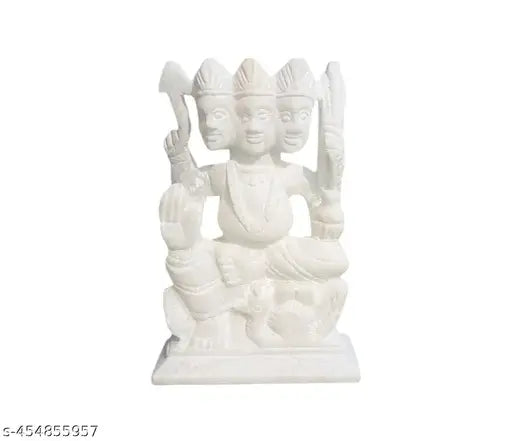 White Marble Stone Lord Kartik | Kartikeya Moorti Murti Statue Figurine Idol Sculpture (5 inch) for Puja Home, Office, Temple, Mandir