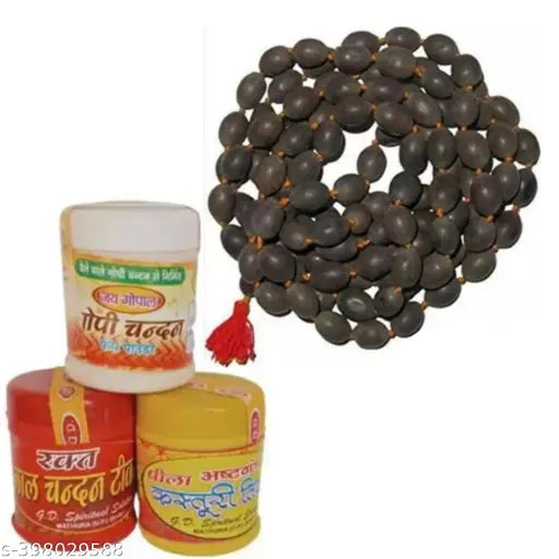 Pooja Ghar 3types of chandan tika with free kamal gatta mala