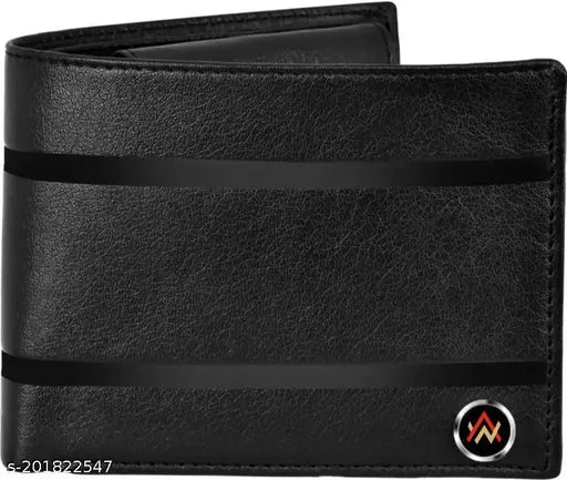 WILDAUK  Men Casual, Evening/Party, Formal, Travel, Trendy Black Artificial Leather Wallet  (3 Card Slots)