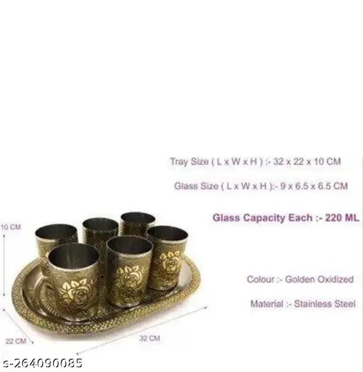 GLASS AND TRY SET
