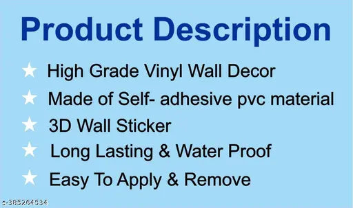 KRISHNA FLUTE WALL STICKER ( SIZE 30X30 CM )