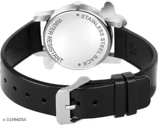 NEW FANCY BLACK BUTTERFLY DESIGN ANALOG WATCH & 2 BRACELETS FOR WOMEN & GIRLS