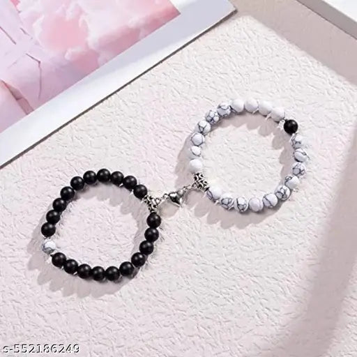 Magnetic Attraction Heart Couple Bracelet Magnet couple bracelet for Girlfriend Boyfriend Valentine Day Gift Magnet Heart Matching couple bracelet, couple Gift, Couple bracelet