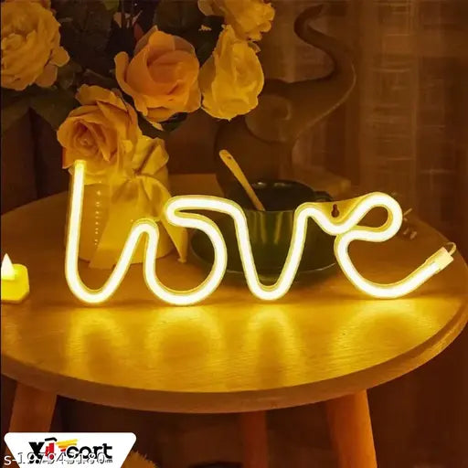 Love Neon Led Light Sign for Love Room Decoration Accessory, Table Decoration, Gifts, Night Light with (USB)(White) || Love light lamp || Love Neon Lights || Love Lighting gift ||Love Lights || Love Neon Light