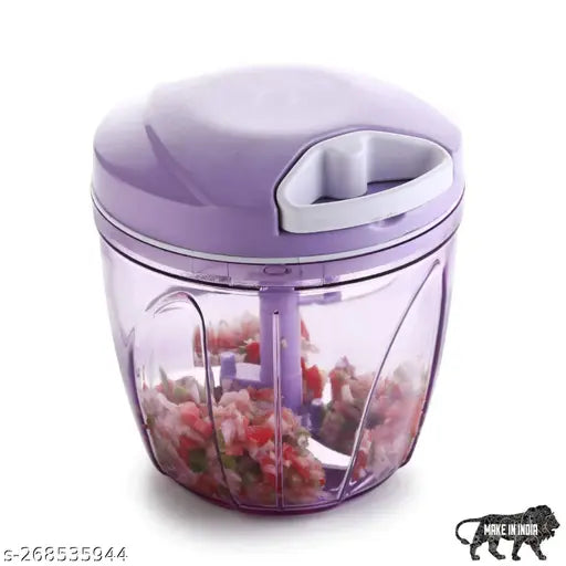 plastic   Handy Chopper, XL, Vegetable Fruit Nut Onion Chopper, Hand Meat Grinder Mixer Food Processor Slicer Shredder Salad Maker Vegetable Tools (1000ml)