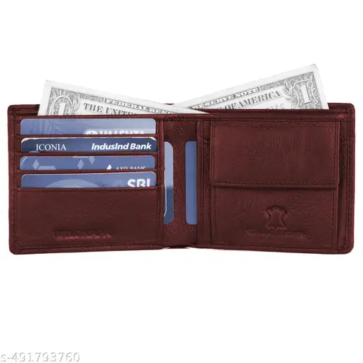 WILDNAPA RFID Protected 100% Genuine Leather Gift Hamper For Men | Leather Wallet For Men's | Wallets Branded | Wallets For Men (Maroon) ,Leather wallet combo for men