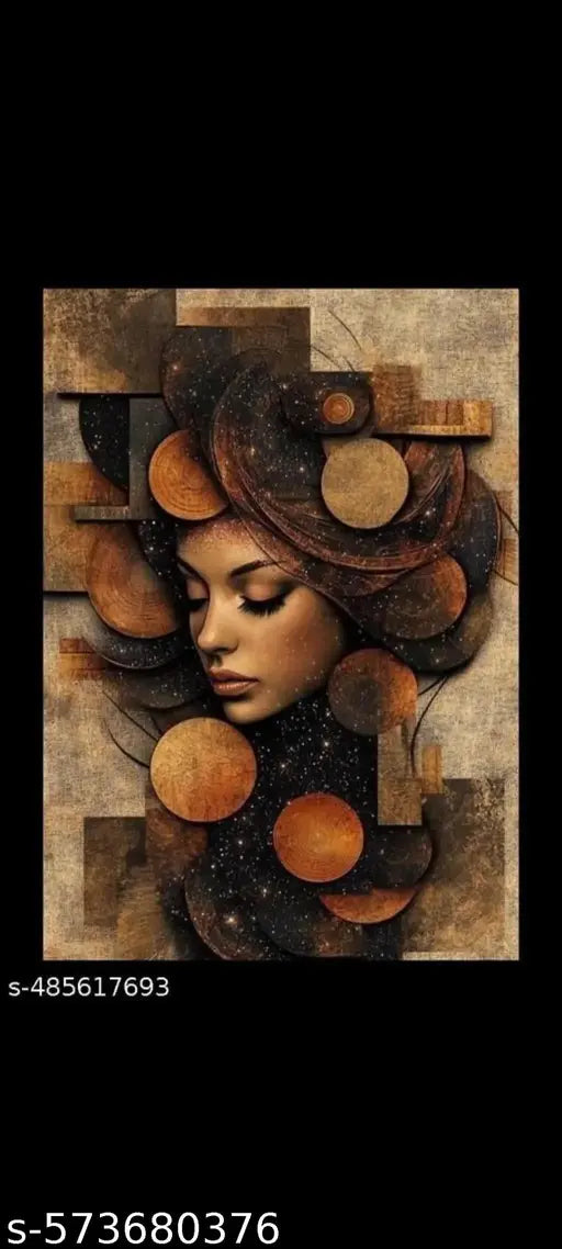Cosmic Woman Abstract Art Painting(10*14 Inch)